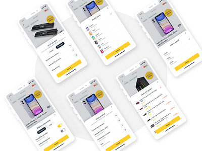 Product options & availability app clean concept design ecommerce elegant mobile app store ui ux