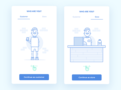 Onboarding for ecommerce application clean illustration ios onboarding ui ux
