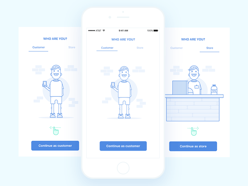 Animated onboarding for ecommerce application animation clean illustration ios onboarding ui ux
