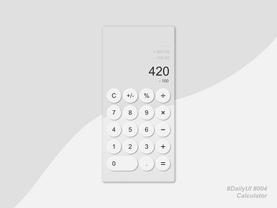 #DailyUI #004 Calculator