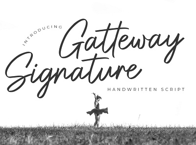 Gatteway Signature Font branding font fonts freefont handwrittenfont typedesign typeface typography