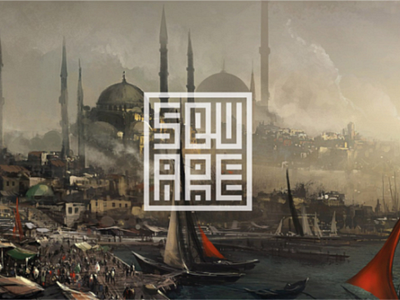 Square kufic typography