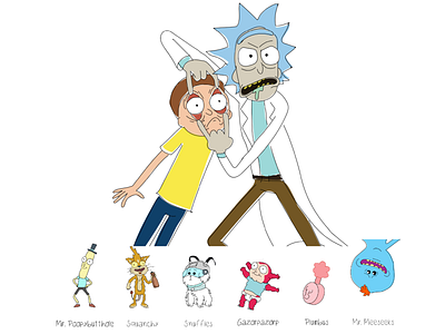 Rick and Morty's Characters characters drawing illustration
