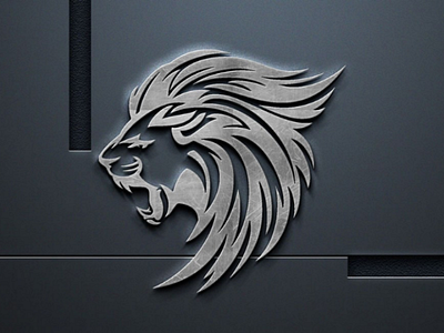 Lion face logo art artwork branding dribbble graphics design illustration jungle king leo lion lion king logo logo face marketing metal metallic nature vector wild wild life