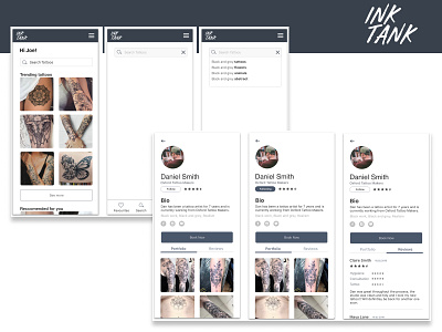 Ink Tank App app branding career foundry design logo mobile ui ux