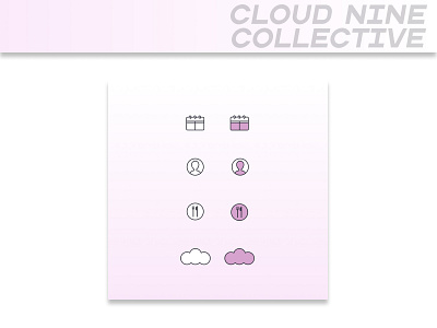 Cloud Nine Collective app design fitness app mobile ui ux