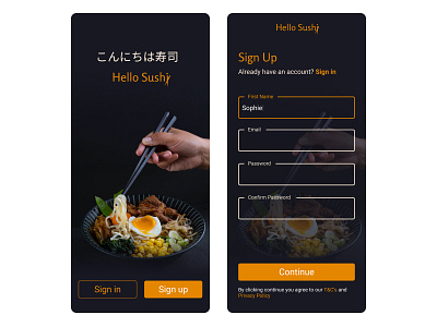 Hello Sushi 👋🏼 app branding design logo mobile restaurant ui ux