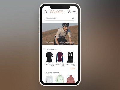 GALOPE - APPAREL WEBSITE app branding design logo mobile ui ux