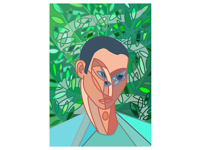 Man in the Garden character design commercial art design digital art digital illustration digital painting editorial design editorial illustration illustration print design vector