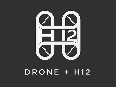 Drone - H12 logo branding drone drone logo h12 illustrator lettering logo logo design logotype