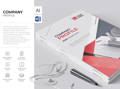 Compay Profile branding brochure brochure design brochure layout brochure template company profile illustrator brochure infographic report cover word template