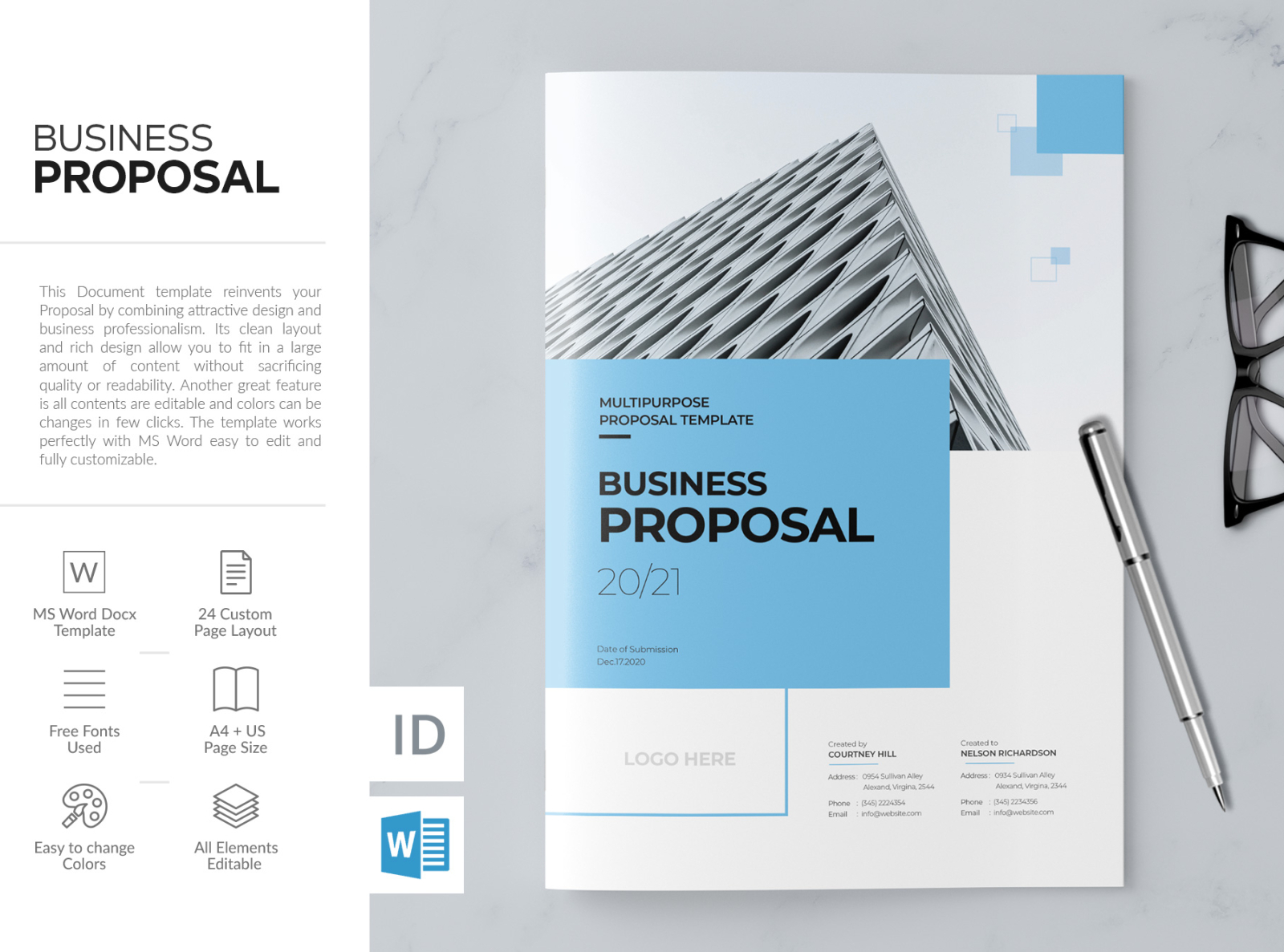 Proposal - 24 Pages by Brochuresfactory on Dribbble