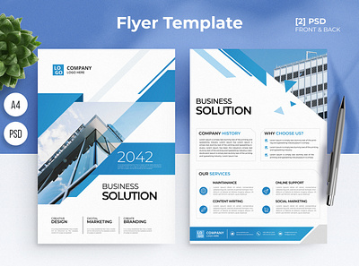 Corporate Flyer Template cover layout