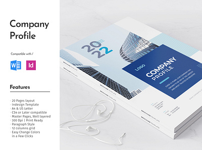 Company Profile annual report brochure design brochure layout brochure template company profile indesign template report cover