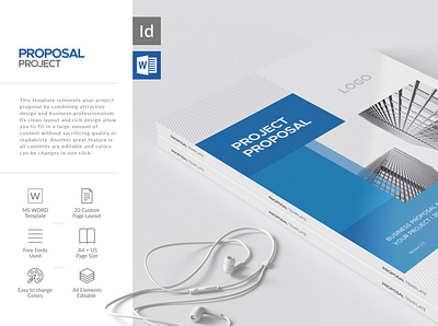 Project Proposal Word Template brochure layout brochure template company branding company profile proposal proposal design proposal document proposal template word proposal