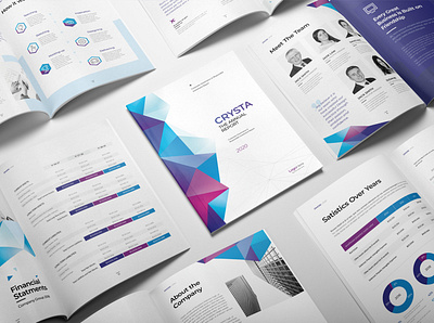 Abstract Polygon Annual Report abstract brochure design brochure layout brochure template design indesign template polygon report cover