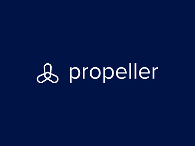 Propeller brand flat icon logo mark propeller symbol