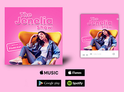 Jenelia show podcast cover art album cover design graphicdesign podcast podcast art podcast logo podcasting podcasts poster art poster design