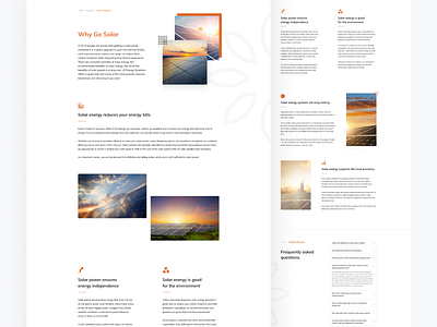 Solar Page Design Website