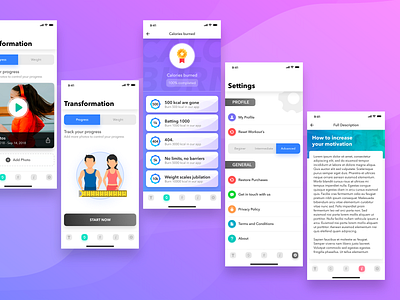 App Design achievements app appdesign fitness ios loseweight uidesign uiux uiuxdesign weightloss workout