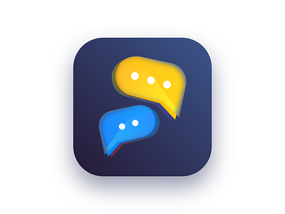 iOS App Icon Logo app app icon bubble chat chat bubble chatting app design icon icon app ios logo app logo icon ui ux web