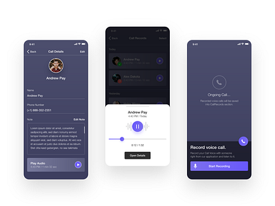 Call Record App app app design app store apple apple design application appstore call ios ios app ios application record ui ui app uidesign uiux ux app uxdesign