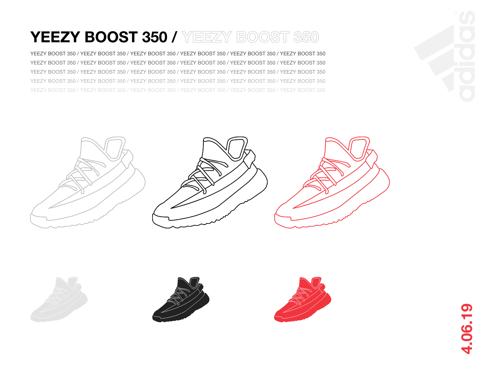  YEEZY BOOST 350 Illustration by Alex Kalinin on Dribbble