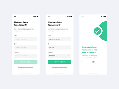 Account Activation by Alex Kalinin🔥 on Dribbble