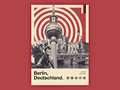 Places - Berlin. art berlin collage deutschland editorial graphic design illustration op art poster travel