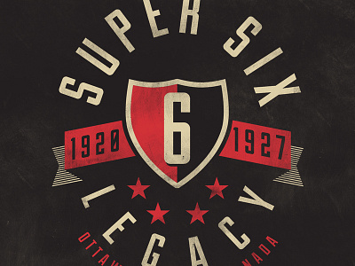 The Super Six design fun logo ottawa senators hockey vintage