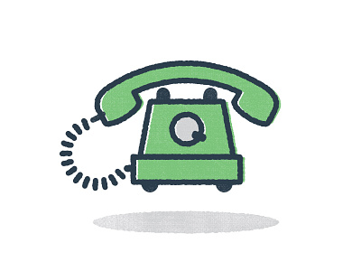ring ring icon illustration old school rotary phone telephone