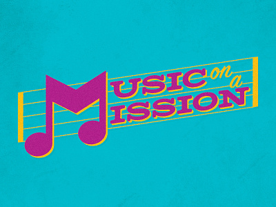 Music on a Mission logo music music note scale typography