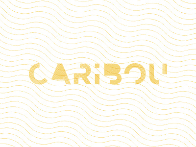 Caribou caribou halftones lines shape wordmark