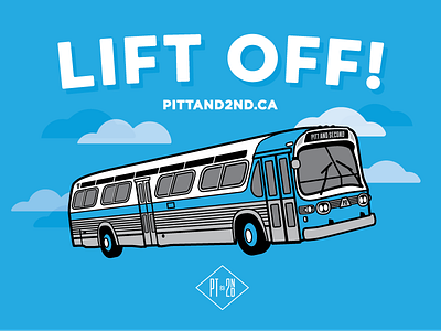 PITT AND 2ND Website Launch bus citybus design illustration screenprint