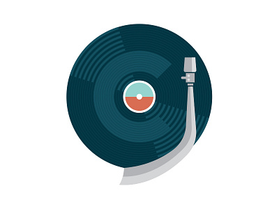 Character + Vinyl branding fun icon illustration logo music record tone arm vinyl