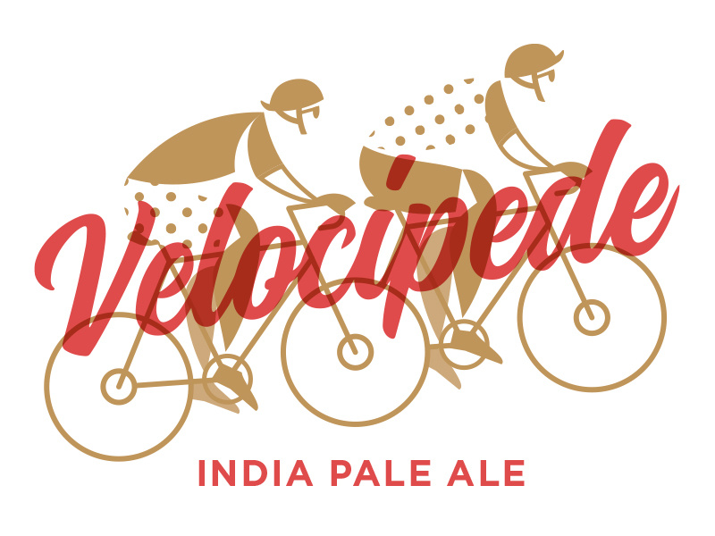 Velocipede IPA spped bicycle bike illustration craft beer velocipede ipa beer