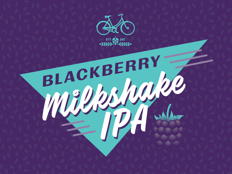 Blackberry Milkshake IPA Label bicycle design branding illustration label beer ipa blackberry