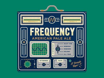 What's Yr Frequency? beer craft beer dials electronic frequency hops illustration instrument