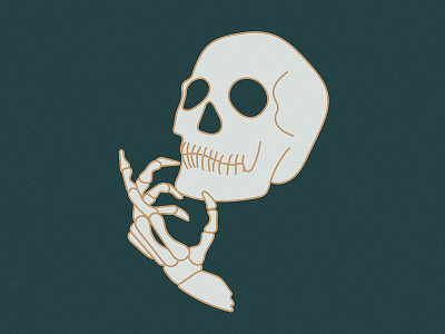 Just thinking 'bout stuff bones hand head illustration skull