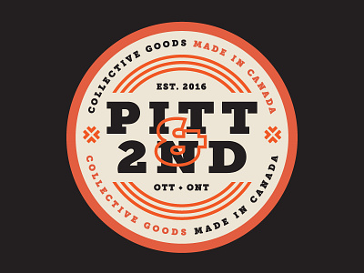 Pitt & 2nd Pt.1 badge branding design fun logo ontario ottawa typography