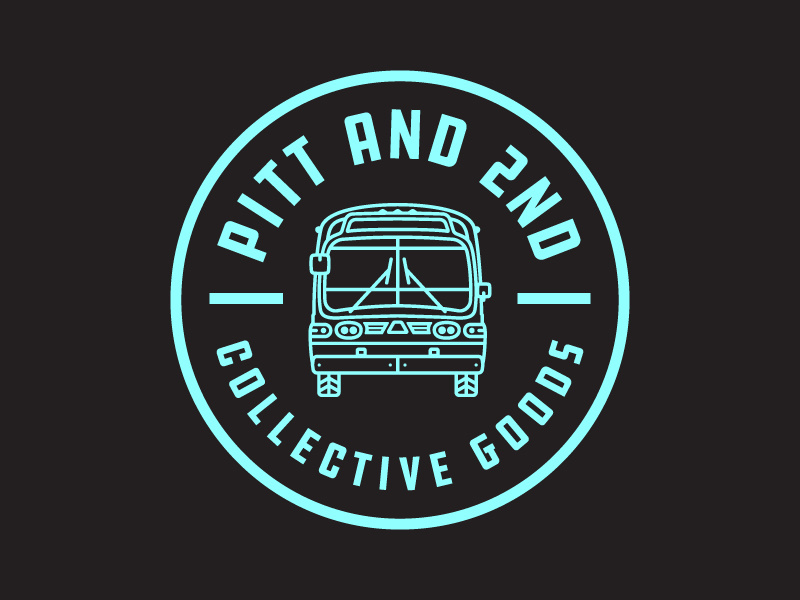 Pitt & 2nd Pt.2 bus fun branding ontario ottawa logo typography design badge