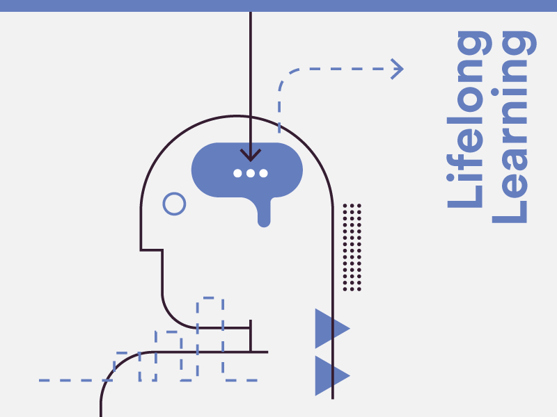 Illustration #23 graph brain person triangle circle minimal lines illustration university