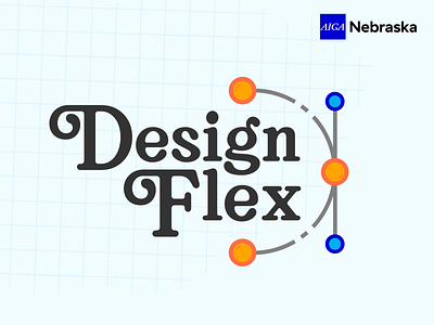 Design Flex logo - AIGA Nebraska branding design graphic design logo
