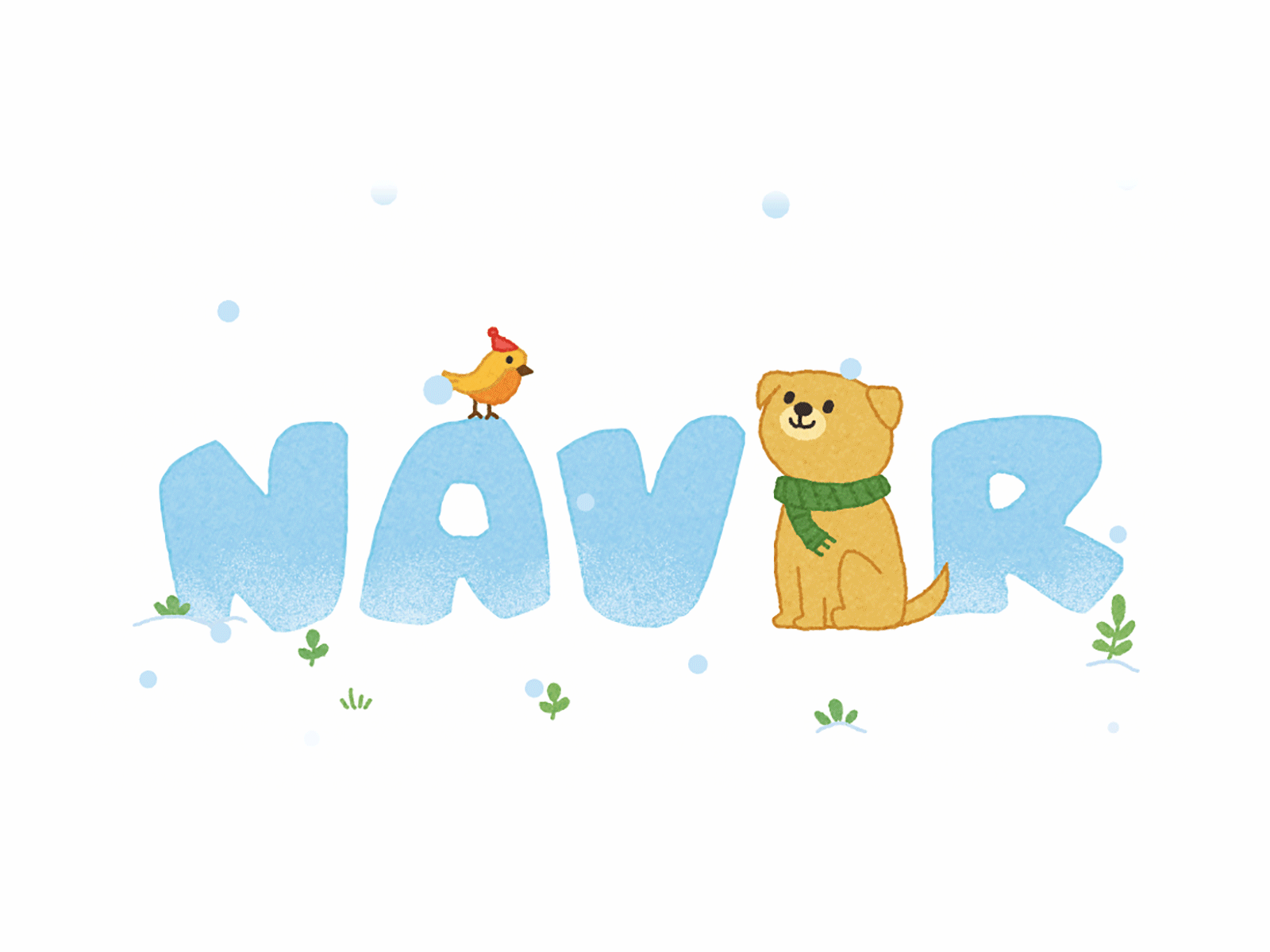 The first snow logo animation bird design dog doodle gif gif animated illustraion logodesign motion snow snowing vector winter winterfell