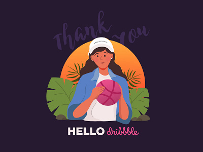 Hello Dribbble & Thank's to Anna Zhylava design flat illustration illustrator vector