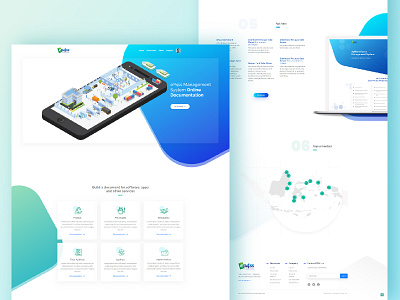 Epass Online Documentation app design flat illustration landing page typography ui ux web website