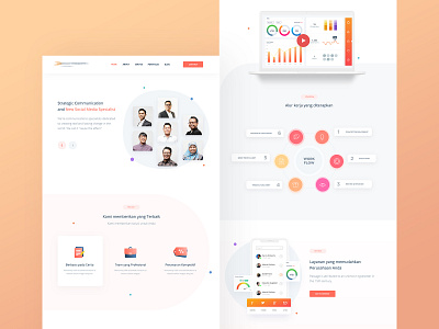 Landing Page - Strategic Communication and Socmed Specialist branding design illustration landing page minimal ui user interface design ux web website