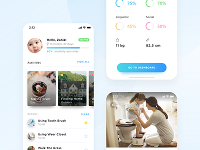 Baby Grow App app baby clean figma grow mobile sketch uidesign uxdesign