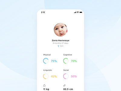 Profile Intro app baby clean figma grow mobile sketch ui uidesign uxdesign