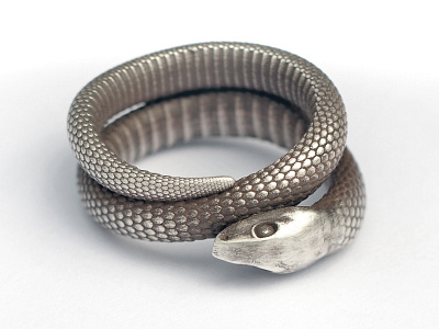 Snake Ring 3d 3d printing animal jewelry ring shapeways silver snake